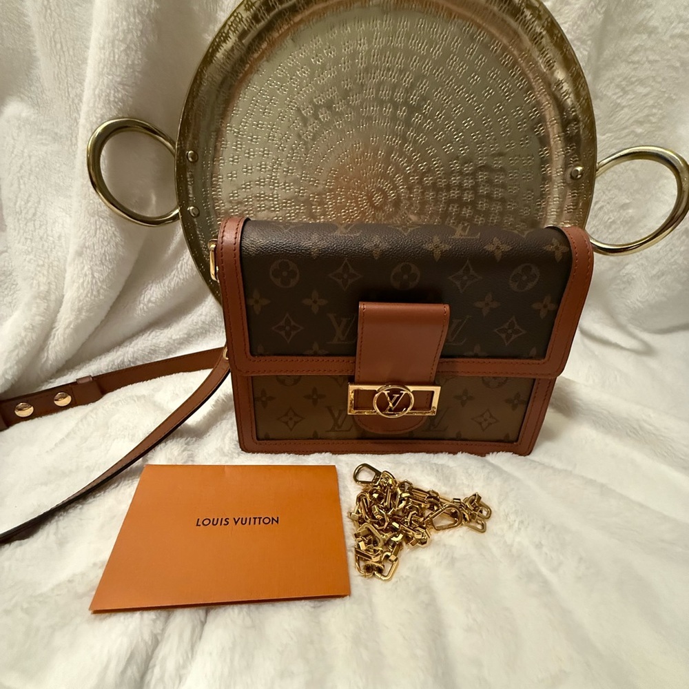 Louis Vuitton EUC Dauphine MM Reverse Monogram 2-Way Shoulder Bag